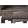 Neville Swivel Barstool - Havana Dark Brown - Seat Close-up