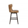 Neville Swivel Barstool - Tobacco Tan - Side Angle