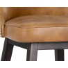 Neville Swivel Barstool - Tobacco Tan - Seat Close-up