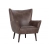 Luther Lounge Chair - Havana Dark Brown - Angled View