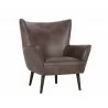 Luther Lounge Chair - Havana Dark Brown - Angled View - Luther Lounge Chair - Havana Dark Brown - Angled View