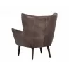 Luther Lounge Chair - Havana Dark Brown - Back Angle - Luther Lounge Chair - Havana Dark Brown - Back Angle