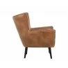 Luther Lounge Chair - Tobacco Tan - Side Angle - Luther Lounge Chair - Tobacco Tan - Side Angle