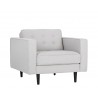 Sunpan Donnie Armchair - Light Grey - Angled