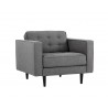 Sunpan Donnie Armchair - Dark Grey - Angled