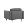 Sunpan Donnie Armchair - Dark Grey - Back Angle