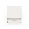 Manhattan Comfort Rockefeller 1-Drawer White Nightstand Top