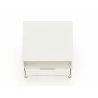 Manhattan Comfort Rockefeller 1-Drawer White Nightstand Top - Manhattan Comfort Rockefeller 1-Drawer White Nightstand Top