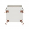 Manhattan Comfort Rockefeller 1-Drawer Off White Nightstand Bottom 