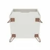 Manhattan Comfort Rockefeller 1-Drawer Off White Nightstand Bottom  - Manhattan Comfort Rockefeller 1-Drawer Off White Nightstand Bottom 