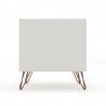 Manhattan Comfort Rockefeller 1-Drawer Off White Nightstand Back