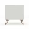 Manhattan Comfort Rockefeller 1-Drawer Off White Nightstand Back - Manhattan Comfort Rockefeller 1-Drawer Off White Nightstand Back