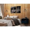 Manhattan Comfort Rockefeller 1-Drawer Tatiana Midnight Blue Nightstand 