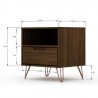 Manhattan Comfort Rockefeller 1-Drawer Nightstand