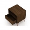 Manhattan Comfort Rockefeller 1-Drawer Brown Nightstand Top