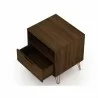 Manhattan Comfort Rockefeller 1-Drawer Brown Nightstand Top - Manhattan Comfort Rockefeller 1-Drawer Brown Nightstand Top