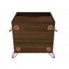 Manhattan Comfort Rockefeller 1-Drawer Brown Nightstand Bottom
