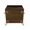 Manhattan Comfort Rockefeller 1-Drawer Brown Nightstand Bottom - Manhattan Comfort Rockefeller 1-Drawer Brown Nightstand Bottom