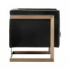 SUNPAN Soho Armchair in Giotto Shale Grey and Antique Brass Frame - Side View - SUNPAN Soho Armchair in Giotto Shale Grey and Antique Brass Frame - Side View
