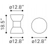 Zuo Modern Wisdom Side Table in Black - Dimension Sheet