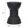Zuo Modern Wisdom Side Table in Black - With Dimensions