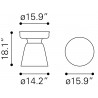 Zuo Modern Sage Side Table in Black - With Dimensions