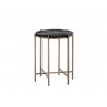 SUNPAN Rohan End Table - Antique Brass - Darkbrown, Frontview 