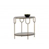 Sunpan Arya End Table - Front Angle with Decor