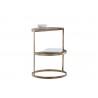 SUNPAN Luna End Table, Frontview with Decor