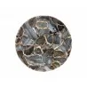 Tillie End Table - Stainless Steel - Black Agate Stone - Tabletop - Tillie End Table - Stainless Steel - Black Agate Stone - Tabletop