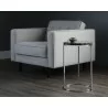 Sunpan Tillie End Table With Stainless Steel Frame in Black Agate Stone - Lifestyle - Sunpan Tillie End Table With Stainless Steel Frame in Black Agate Stone - Lifestyle