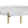 SUNPAN Liv Side Table - White Marble, Close up view 2