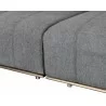 Sunpan Flora Sectional With Antique Brass Frame in Milestone Charcoal - Seat Detail - Sunpan Flora Sectional With Antique Brass Frame in Milestone Charcoal - Seat Detail