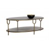  Sunpan Arya Coffee Table - Angled with Decor