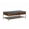 Stamos Coffee Table - Gold - Zebra Brown - Angled  - Stamos Coffee Table - Gold - Zebra Brown - Angled 
