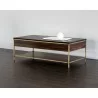 Stamos Coffee Table - Gold - Zebra Brown - Angled - Stamos Coffee Table - Gold - Zebra Brown - Angled