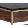 Stamos Coffee Table - Gold - Zebra Brown - Leg Close-Up
