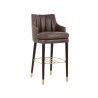 SUNPAN Valerie Barstool - Havana Dark Brown - Angled View