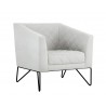 Sunpan Princeton Lounge Chair - Light Grey - Angled View