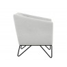 Sunpan Princeton Lounge Chair - Light Grey - Side Angle