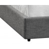 Sunpan Emmit Bed - King In Quarry - Bed Edge Close-Up