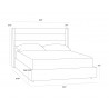 Sunpan Emmit Bed - King - Dimensions