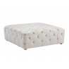 Millie Tufted Ottoman - Piccolo Prosecco - Angled View