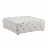 Millie Tufted Ottoman - Piccolo Prosecco - Angled View - Millie Tufted Ottoman - Piccolo Prosecco - Angled View