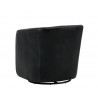 Sunpan Dax Swivel Lounge Chair - Coal Black - Back Angle