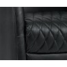 Sunpan Dax Swivel Lounge Chair - Coal Black - Seat Detail