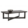 Sunpan Marley Coffee Table - Rectangular - Angled witrh Decor