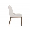 Halden Dining Chair - Beige Linen - Side Angle