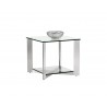 SUNPAN Xavier End Table, Front View with Decor