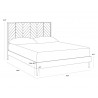 Sunpan Greyson Bed - King - Dimensions